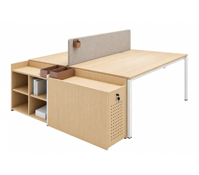Бенч стол двухместный LAS OXI Brown (719 Oak)