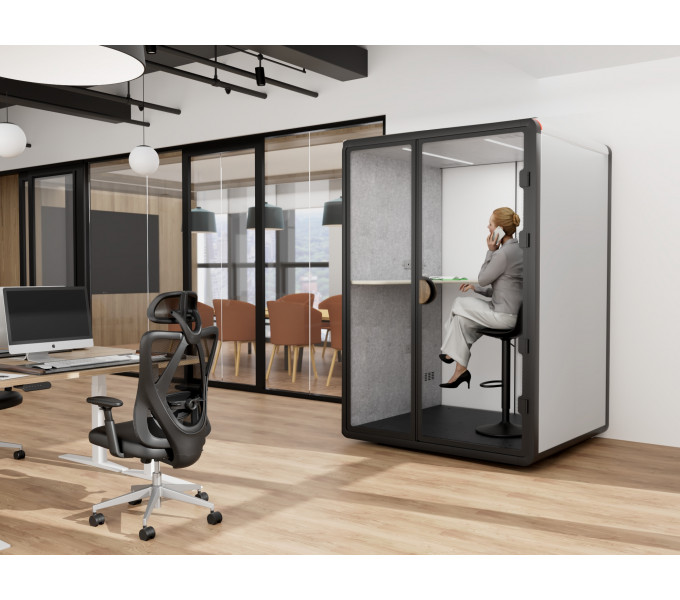 Звукоизоляционная кабина FlexiSpot Silence M Pro (EDP214) Gray