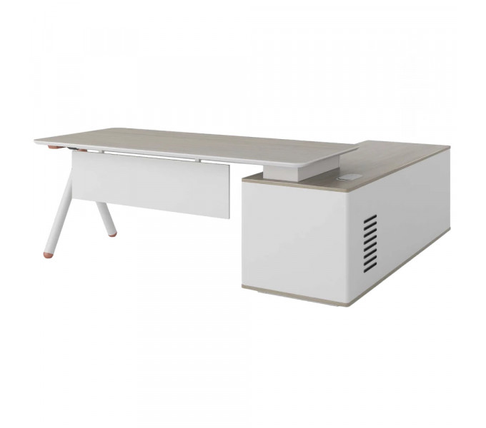 Офисный стол KANO Micky (FMQ80R.20) Brown&White (CF41)