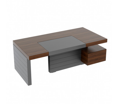 Стол для руководителя LAS JERA Brown (956L Bali Walnut) с планшетом