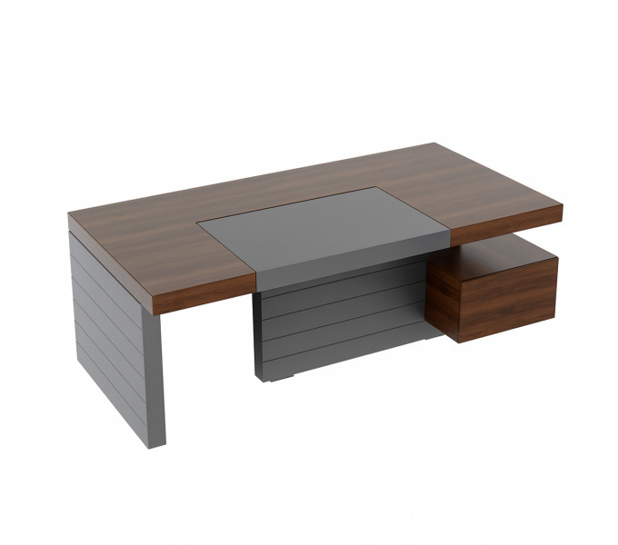 Стол для руководителя LAS JERA Brown (956L Bali Walnut) с планшетом