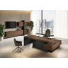 Стол для руководителя LAS JERA Brown (956L Bali Walnut) с планшетом