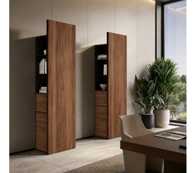 Шкаф-тотем руководителя LAS JERA Brown (966 Bali Walnut)