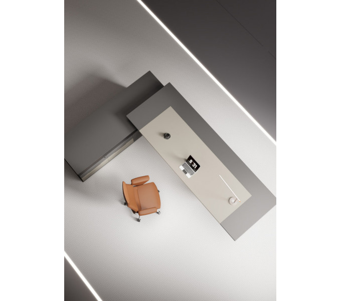 Стол руководителя KANO Beall (MBA81L.28) Grey (CY13)
