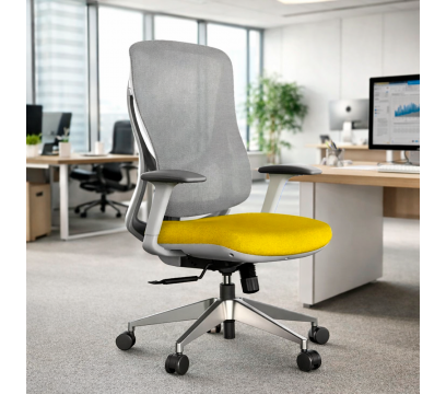 Офисное кресло KANO Yudon MB (EYD61.SW) Gray+Yellow (W-DB02&BP-MP04)