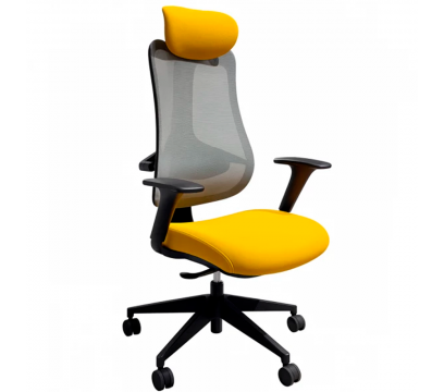 Офисное кресло KANO X1 HB (EX182.SW) Gray+Yellow (W-DB02+BP-MP04)