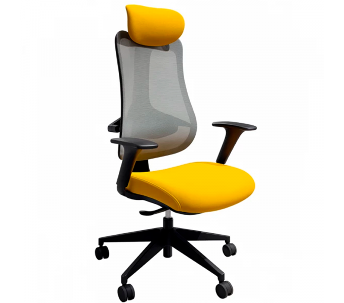 Офисное кресло KANO X1 HB (EX182.SW) Grey+Yellow (W-DB02+BP-MP04)