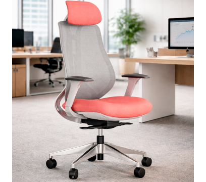 Офисное кресло KANO X2 HB (EX281.SW) Gray+Red (W-DB02+BP-MP03)