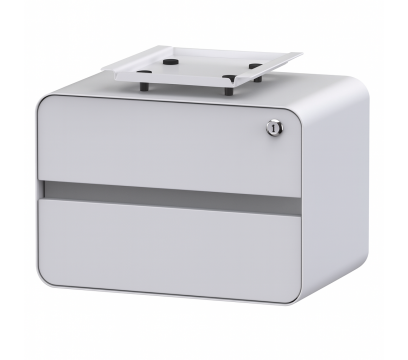 Подвесная тумба с двумя ящиками ERGO (W-07) White
