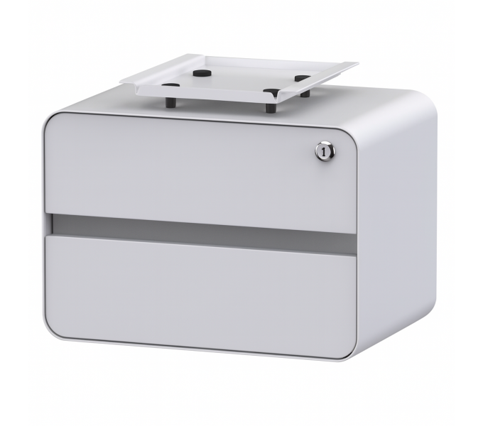 Подвесная тумба с двумя ящиками ERGO (W-07) White