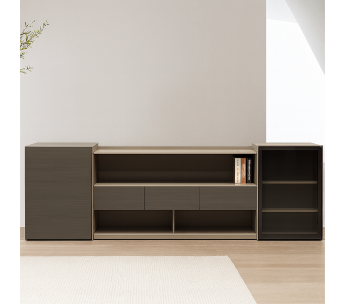 Офисный шкаф ERGO Sector (JS-B3A+B+C) Black