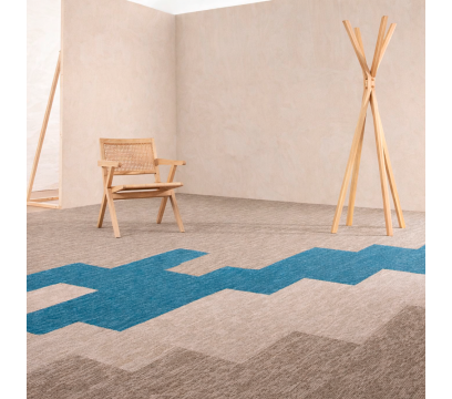 Ковровая плитка Bloq PA Grain 522 Atlantic (250×1000 мм, 6.9 мм, 2.5 м²/уп.)