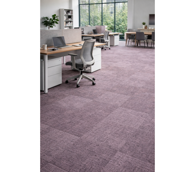 Ковровая плитка Bloq PA Canvas 415 Lilac (500×500 мм, 6.4 мм, 5 м²/уп.)