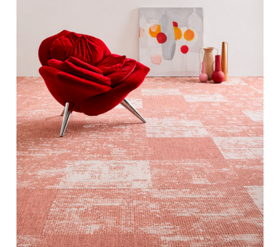 Ковровая плитка Bloq PA Negative 222 Peach (500×500 мм, 7.4 мм, 5 м²/уп.)