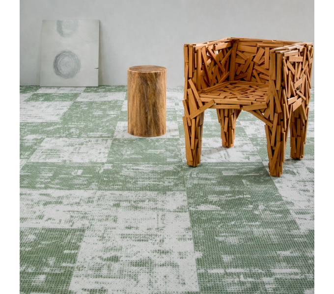 Ковровая плитка Bloq PA Negative 627 Rosemary (500×500 мм, 7.4 мм, 5 м²/уп.)