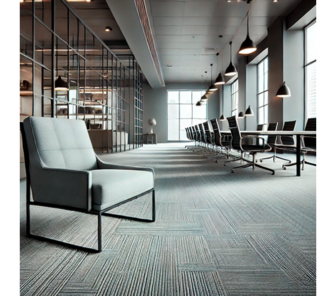 Ковровая плитка Bloq PP Achieve 924 Metal (500×500 мм, 6.5 мм, 5 м²/уп.)