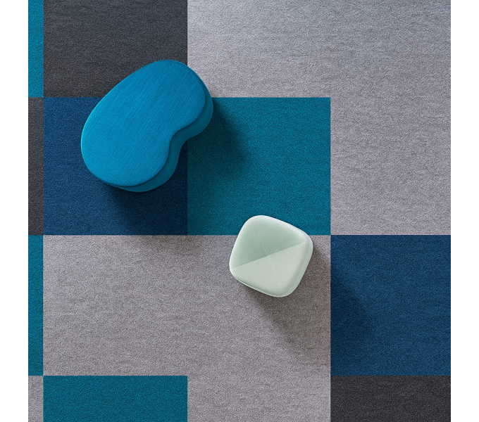 Ковровая плитка Bloq PP Achieve 523 Navy (500×500 мм, 6.5 мм, 5 м²/уп.)