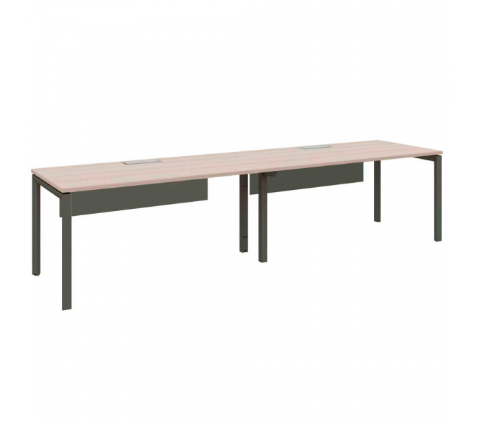 Офисный двухместный стол KANO (FKD61B.28MJ) Melamine (CF09+Gray Leg) 