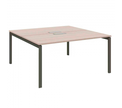 Офисный двухместный стол KANO (FKD62.12MJ) Melamine (CF09+Gray Leg) 