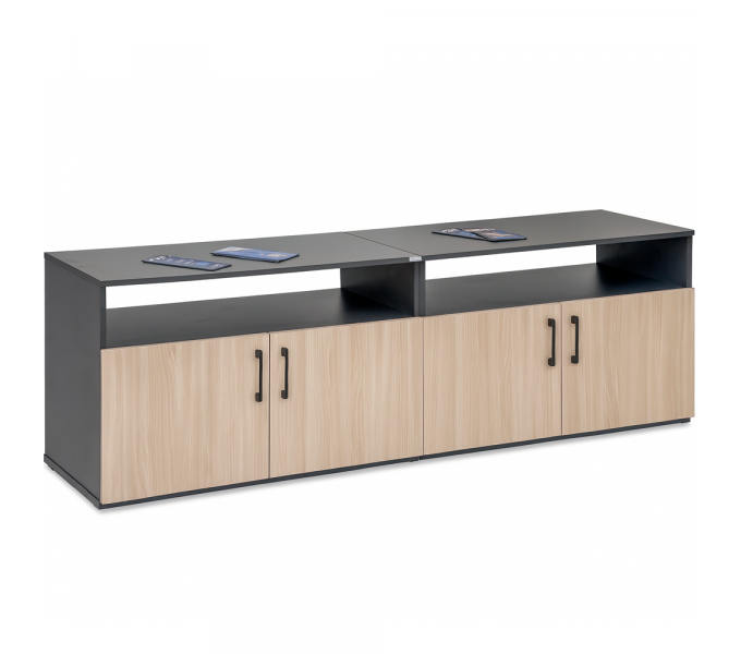 Офисная тумба ERGO Largo Ясень Шимо / Антрацид