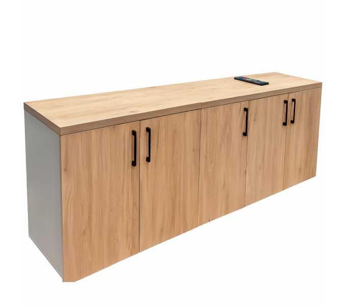 Офисная тумба ERGO WoodFlow Ясень шимо / Белый