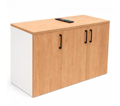 Офисная тумба ERGO WoodFlow Ясень шимо / Белый
