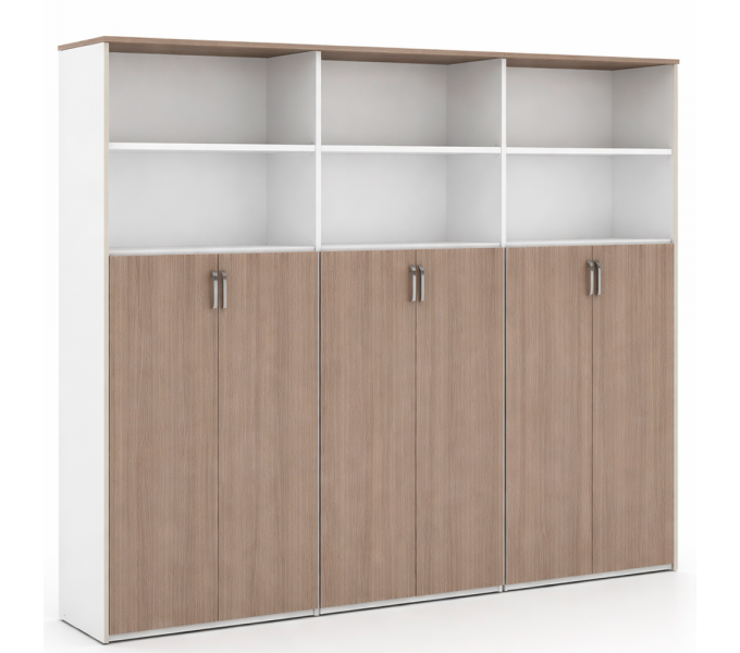 Офисный шкаф KANO Noqi (FXG58.18) Brown&White (CF09&CF05)