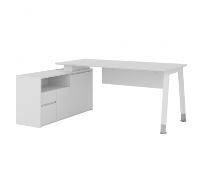 Офисный стол KANO Noqi (FNQ80L.16BJ) White (CF09)