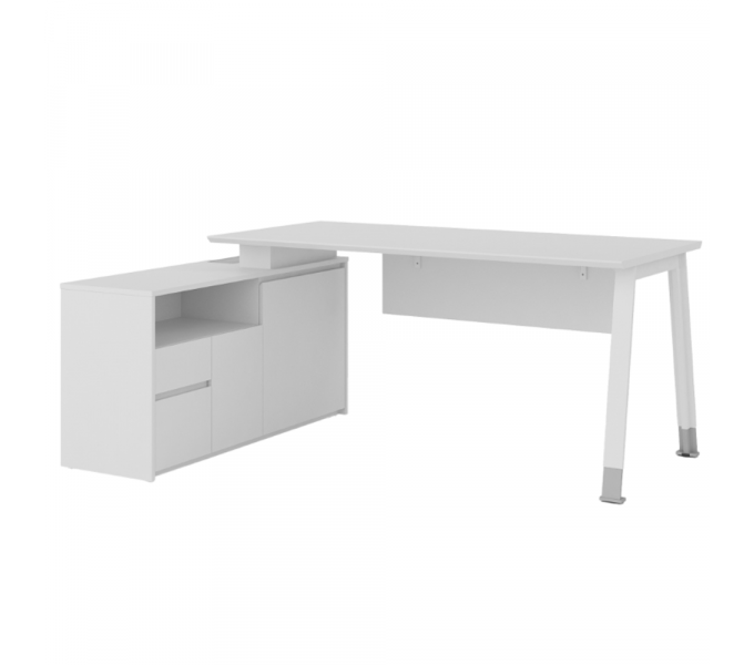 Офисный стол KANO Noqi (FNQ80L.16BJ) White (CF09)