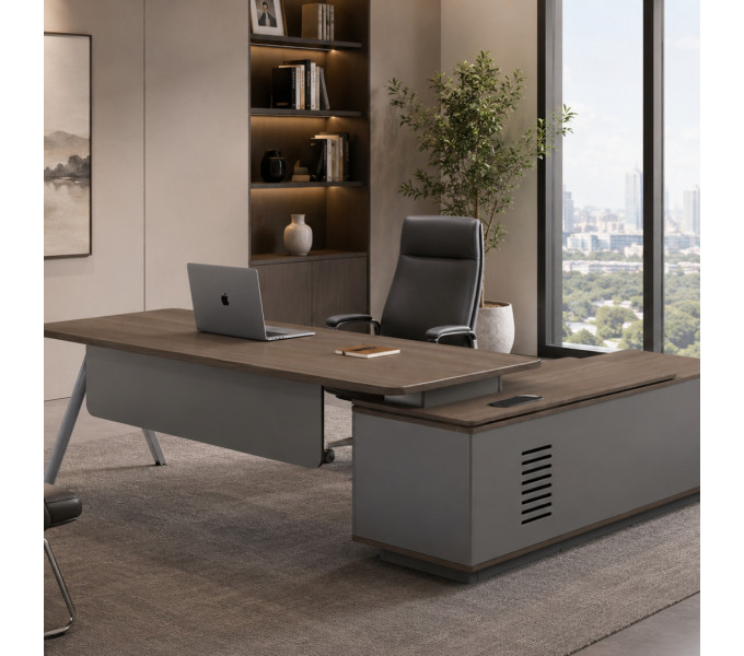 Стол руководителя KANO Maddi (FMD81L.21) (CF42+Grey steel Leg)