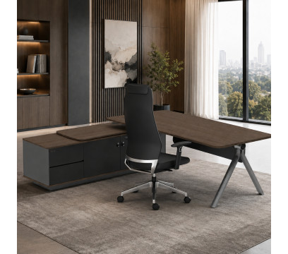 Стол руководителя KANO Maddi (FMD81L.21) (CF26+Grey steel Leg)