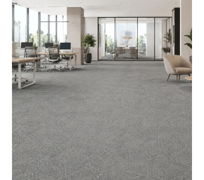 Ковровая плитка ERGO PA Dell-03 Grey (1000×250 мм, 8 мм, 5 м²/уп.)