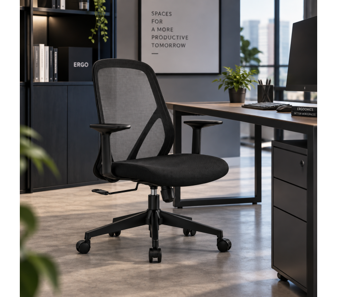 Офисное кресло ERGO Chaim LB Black