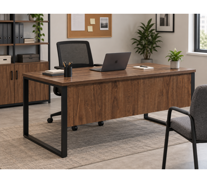 Стол рабочий ERGO Solodesk (SM) 800мм Жексон Тёмный
