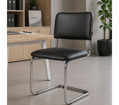 Кресло для посетителей ERGO Silvia CF Chrome (Black)