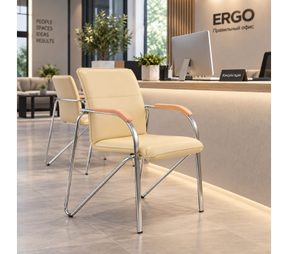 Кресло для посетителей ERGO Samba CF Beige
