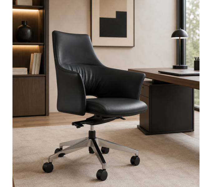 Кресло для персонала KANO Binye MB (EBY92.KT) Black (Z13-006)