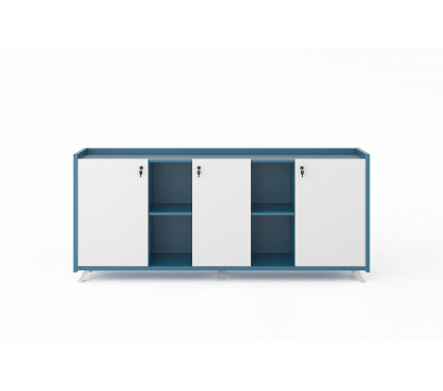 Офисный шкаф KANO Magic-2 (FMG90-2.20) Blue&White (CF05)