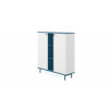 Офисный шкаф KANO Magic-2 (FMG30-2.12) Blue&White (CF05)