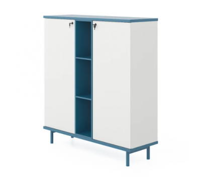 Офисный шкаф KANO Magic-2 (FMG30-2.12) Blue&White (CF05)