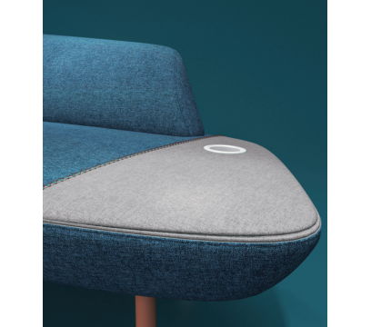 Диван трехместный KANO Rhine (SLY20.3B) Yellow&Grey (B-MA03&B-MA02)