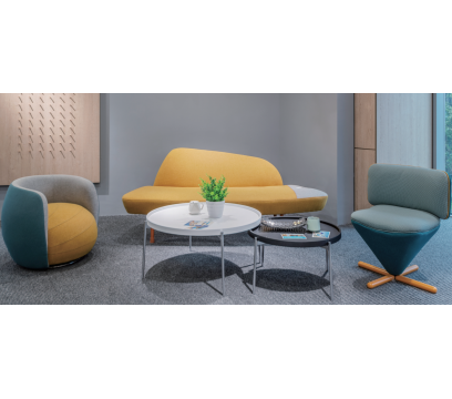 Диван трехместный KANO Rhine (SLY20.3B) Yellow&Grey (B-MA03&B-MA02)