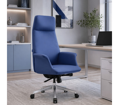 Офисное кресло ERGO Noble Leather HB Blue