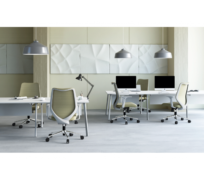 Кресло для персонала KANO Nemo MB (ENK63.TW) Grey (W-SD10)