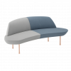 Диван трехместный KANO Rhine (SLY21.3B) Blue-Grey (B-MA03/B-MA01)