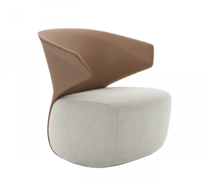 Арт кресло KANO Yuer (SUR20.1B) White&Brown