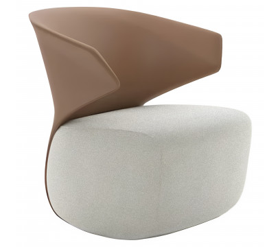 Арт кресло KANO Yuer (SUR20.1B) White&Brown