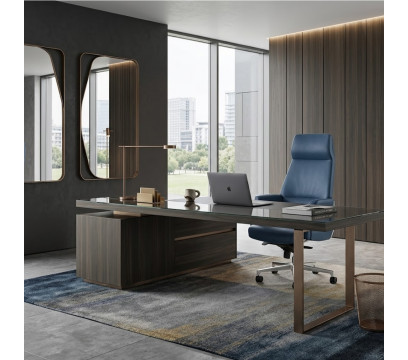 Офисное кресло ERGO Ruiz Leather HB Blue