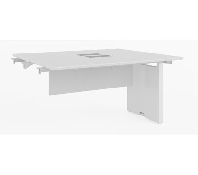 ЗЧ Удлинительная часть офисного стола с кабельным коробом KANO Noqi (FNQ62X.14) Brown&White (CF09)