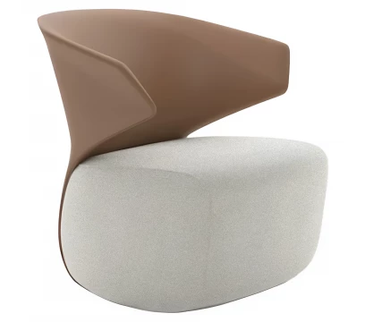 Арт кресло KANO Yuer (SUR20.1B) White&Brown